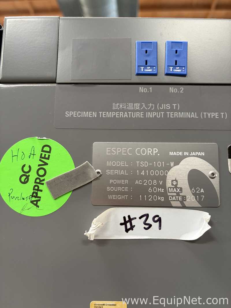 Espec TSD-101-W Thermal Shock Chamber