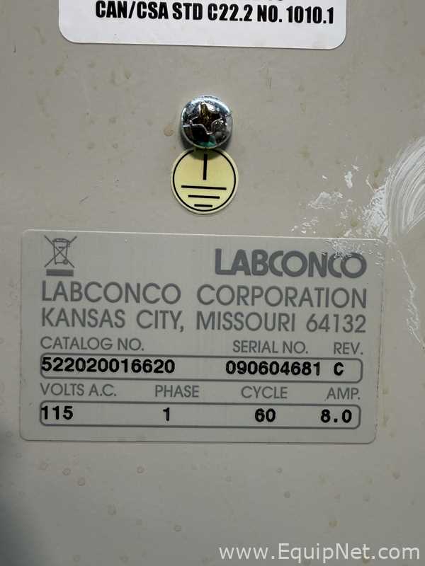 Labconco 522020016620 Glove Box