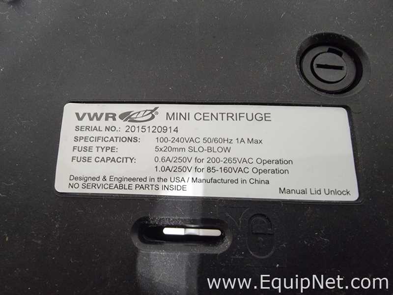 Lote de 2 Centrífuga para laboratorio VWR Mini Centrifuge