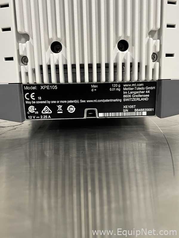 Báscula Mettler Toledo XPE 105