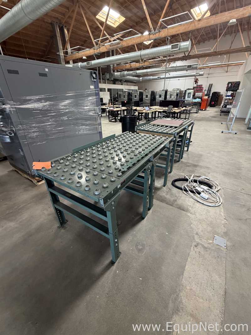 Lot of 4 Hytrol Ball Roller Conveyor