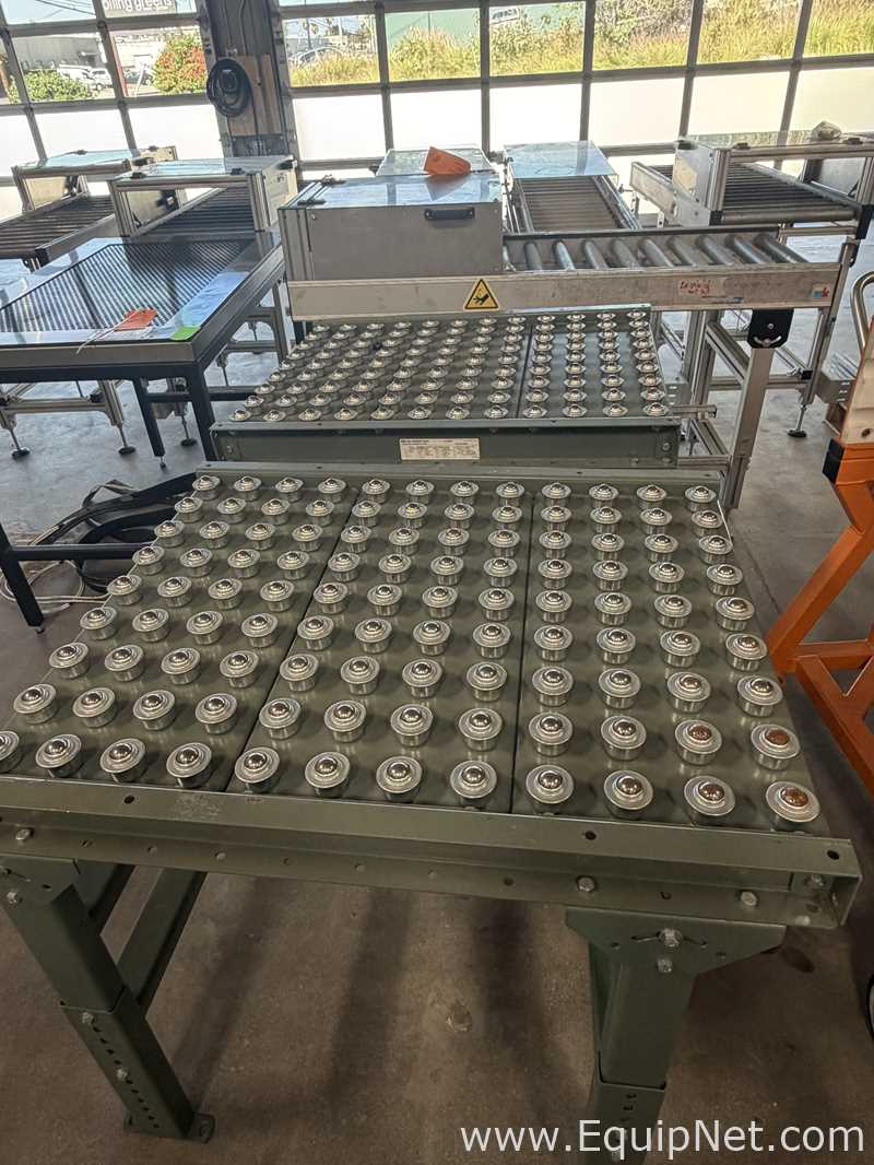 Lot of 2 Uline H5585 Ball Roller Conveyor