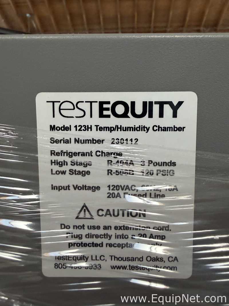 Test Equity 123H Temperature Humidity Chamber