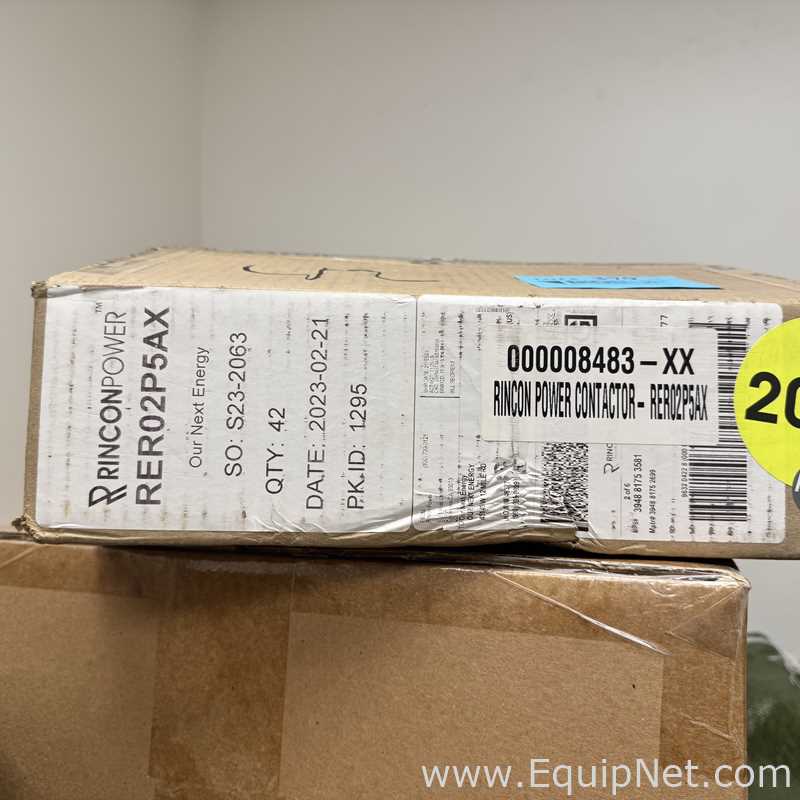 Lot of 7 Boxes of Unused Rincon Power RER02p5AX Contactors