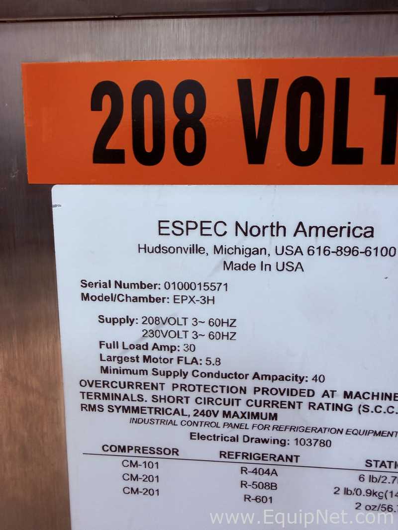 Espec EPX-3H Environmental Test Chamber