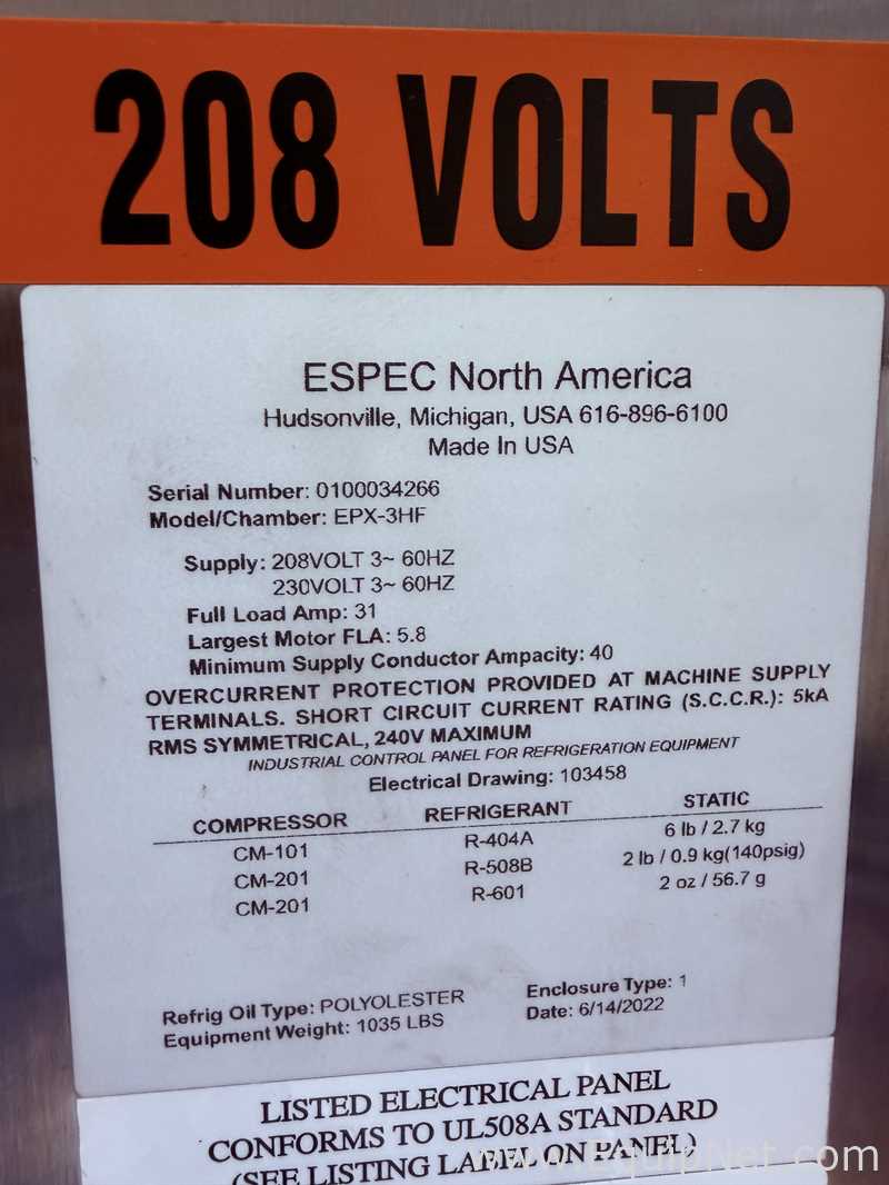 Espec EPX-3HF Environmental Test Chamber