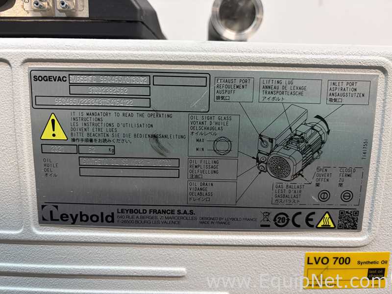 Bomba a Vácuo Leybold Sogevac SV 40-65 BIFC