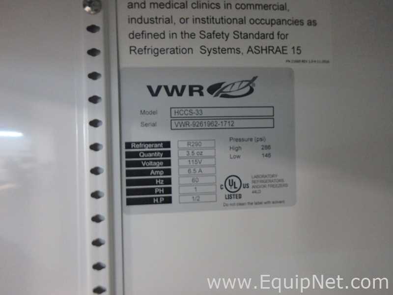 VWR Scientific HCCS-33 Double Door Refrigerator