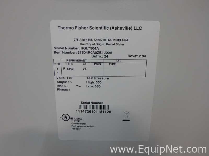 Refrigeradores Thermo Revco RGL7504A
