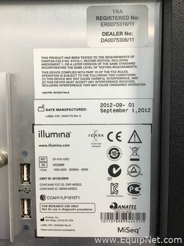 Secuenciador Illumina MiSeq SY-410-1003