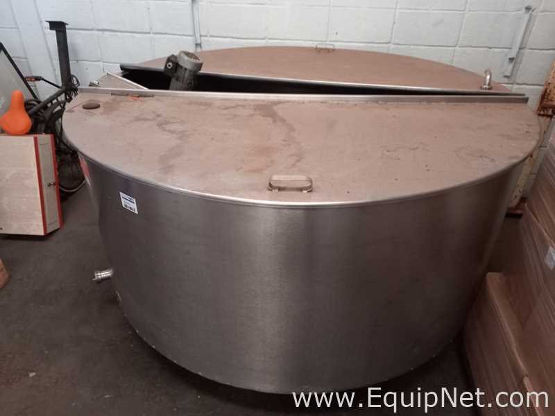 LWS Stainless Steel 2000 Liter Reservoir Tank with top Mixer