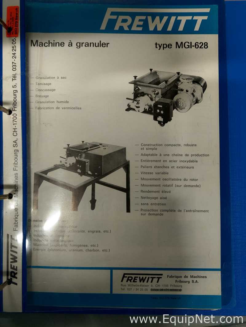 Frewitt MGI-628 Granulator