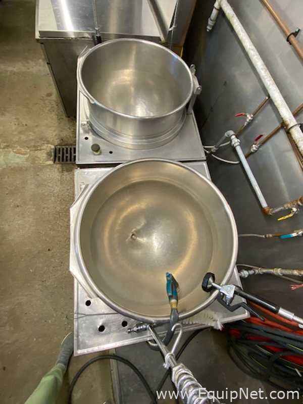 Set of Two 140 L Steam Kettles with Sussman Boiler