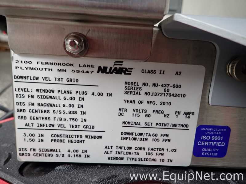 Cabina de Seguridad Biológica Nuaire Inc. NU-437-600
