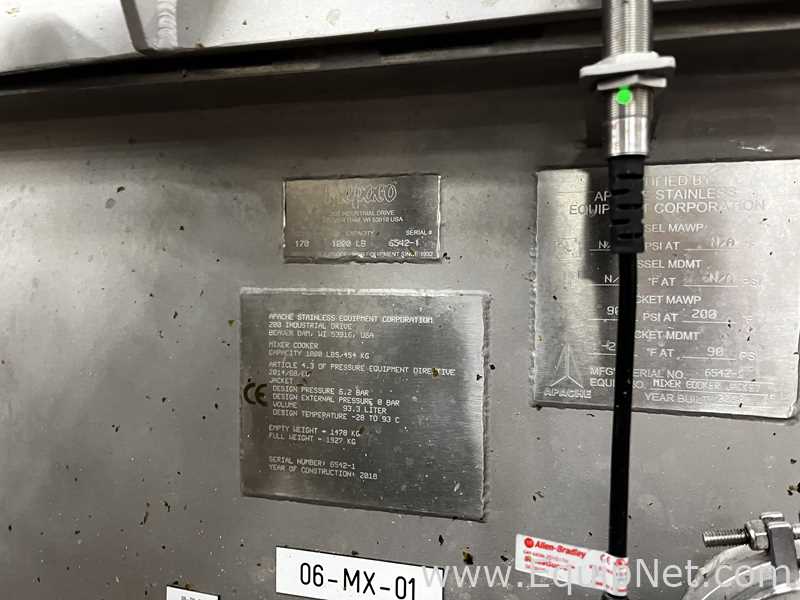 Mepaco 170 Double Ribbon Mixer Cooker 1000 Lb
