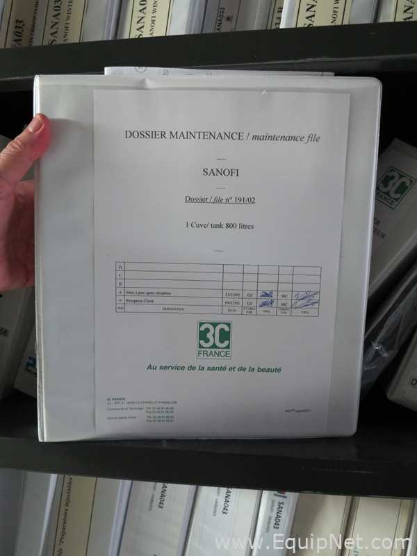 800 Lt 3D France Stainless Steel Jacketed Tank