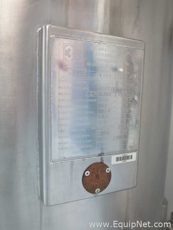 200 Lt 3D France Stainless Steel Jacketed Tank