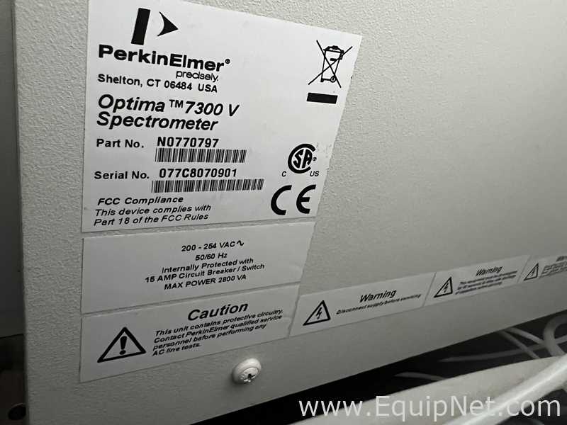 Espectrômetro de Massa Perkin Elmer Optima 7300 V