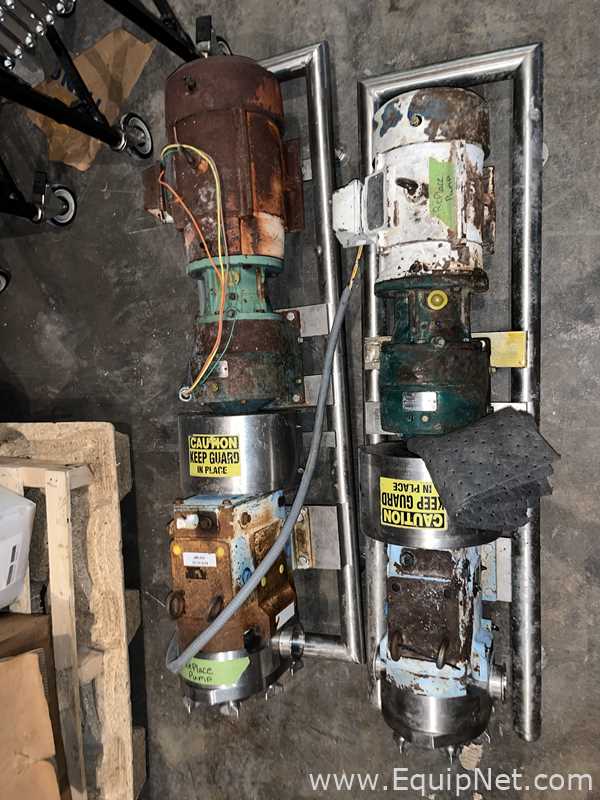Lot Of Two SPX Waukesha 060 U20 Positive Displacement Lobe Pumps