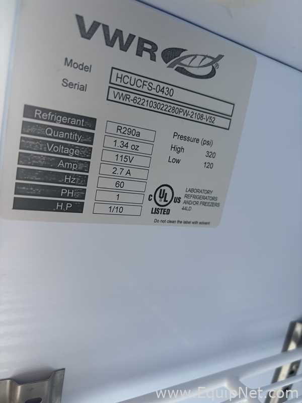Congelador VWR HCUCFS-0430