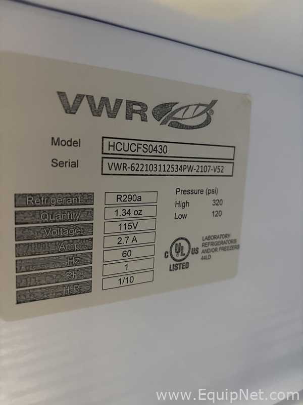 Congelador VWR HCUCFS-0430