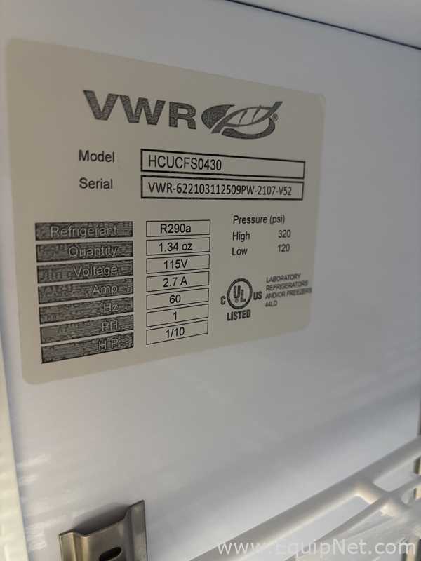 VWR HCUCFS-0430 Freezer