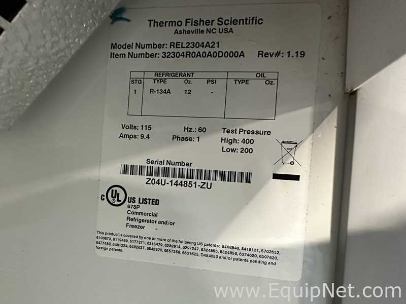 Unidade de Refrigeração Thermo Scientific REL2304A21