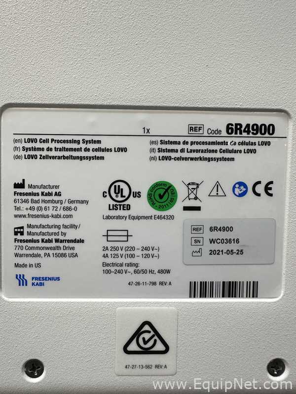 Fresenius Kabi LOVO 6R4900 Automated Cell Processing System