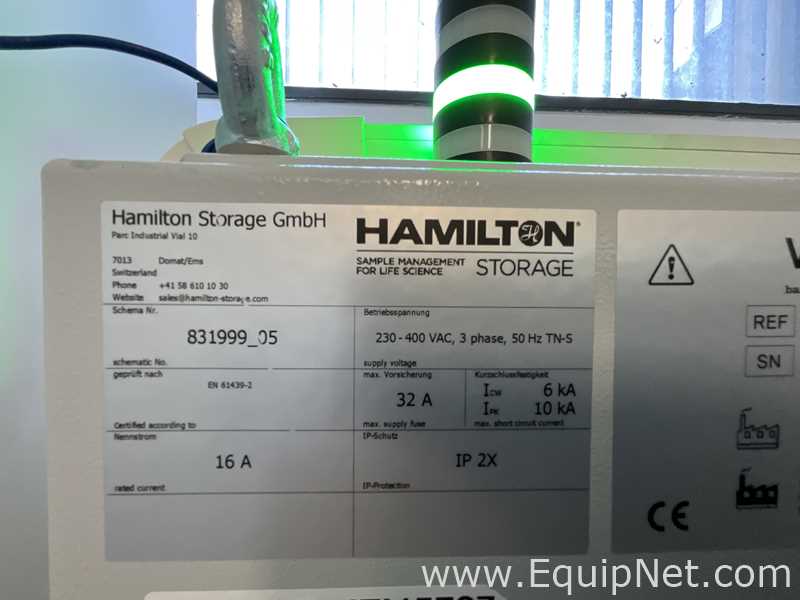 Hamilton Storage Verso HST50203 Vial and Tube Tray Sample Cold Storage System