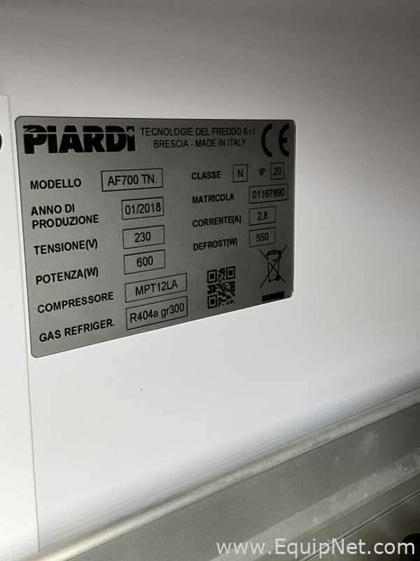 Piardi AF700TN 700 Litre -20 C Upright Laboratory Freezer