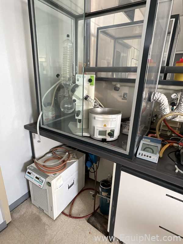 Buchi Rotavapor R11 Evaporator Condenser with Vacubrand CVC2 and Julabo FC600