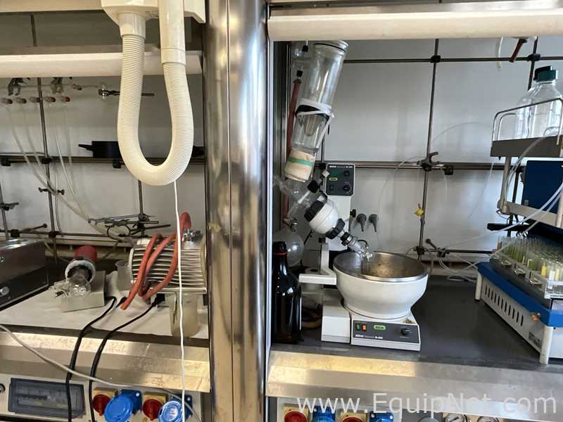 Buchi Rotavapor R-124 Evaporator Condenser with Edwards nXDS6i Atex Vacuum Pump