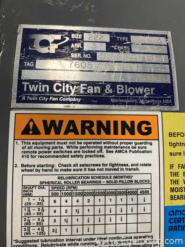 Sopladora Twin City Fan and Blower BAF-DW