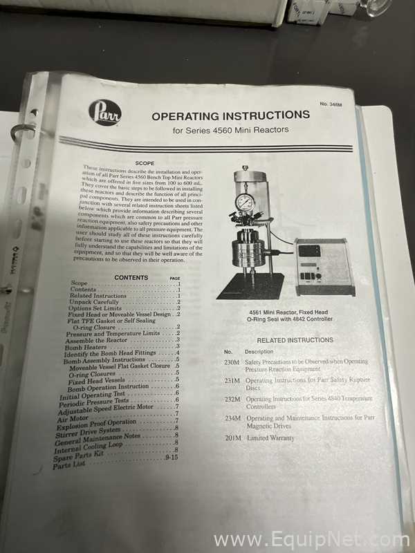Reactor Parr Requisitos de aire  