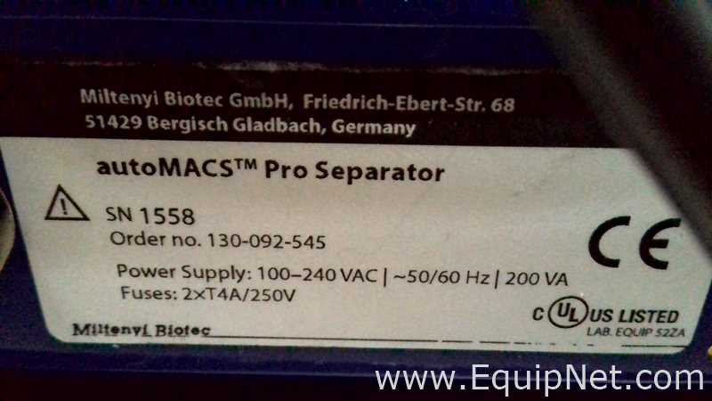 Miltenyl Biotec autoMACS Pro Separator Mini Sampler