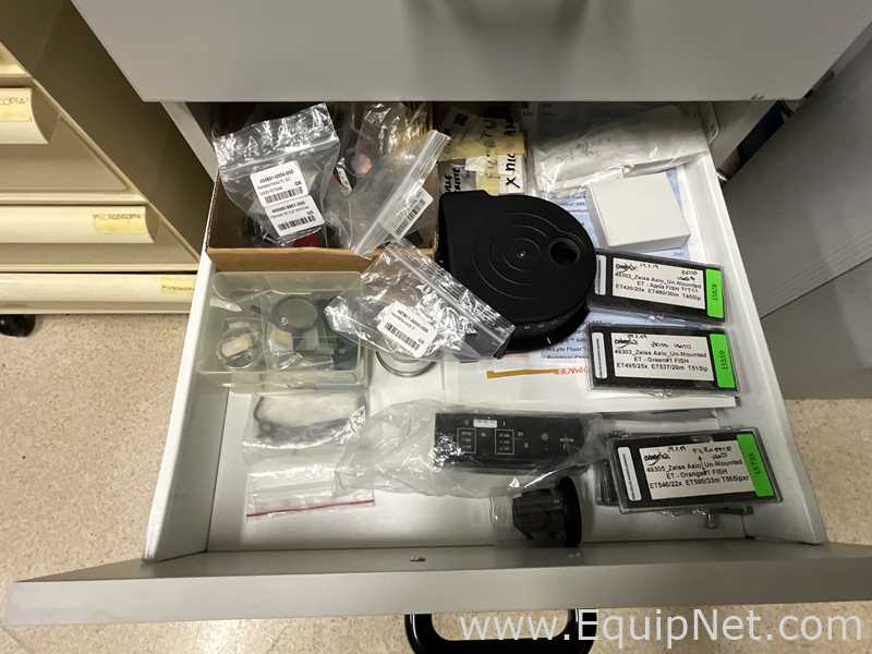 Lot of Various Carl Zeiss Microscope Objectives and Accessories plus Minolta X300s SLR Camera