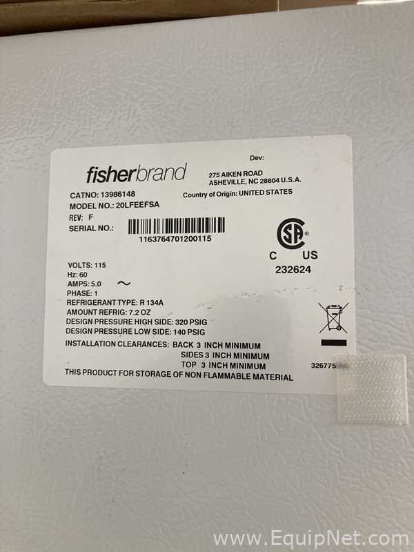 Lot of Two Fisherbrand Laboratory Refrigerator and Freezer