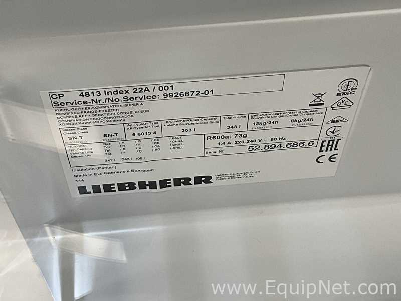 Liebherr CP4813 Index22A/001 343 Litre Upright Laboratory Refrigerator Freezer