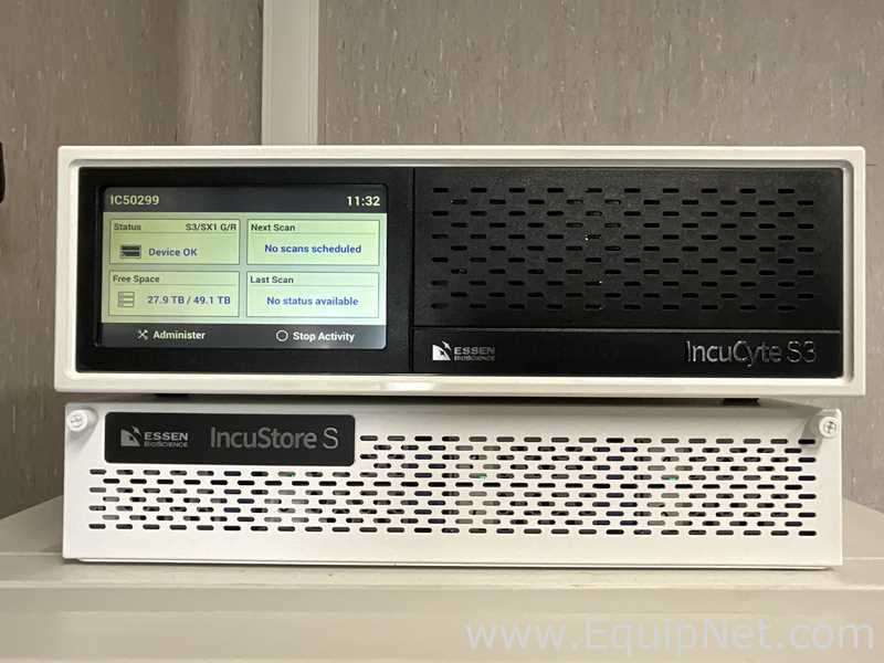 Essen BioScience IncuCyte S3 Blood Cell Analyzer with IncuStore S in HERAcell Incubator