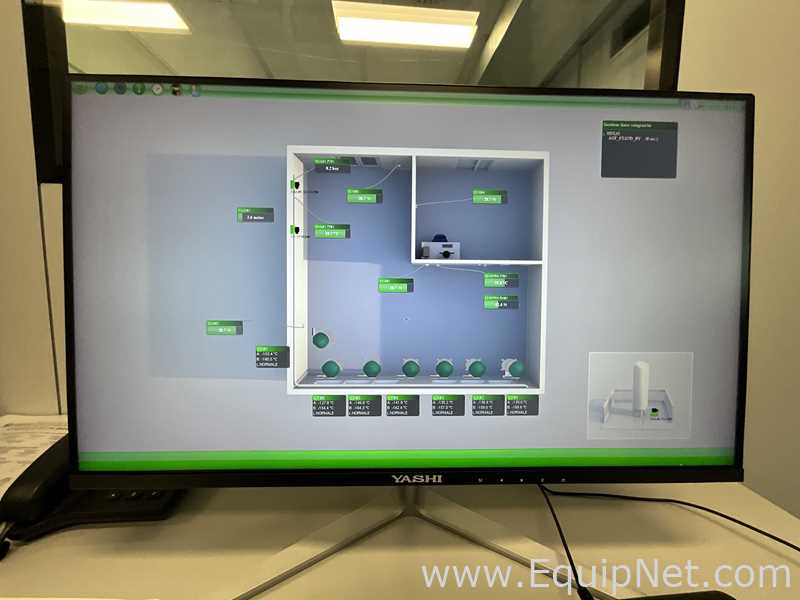 Sintesy Liquid Nitrogen Cryogenic Sample Storage System with Sintesy Environmental Monitoring System