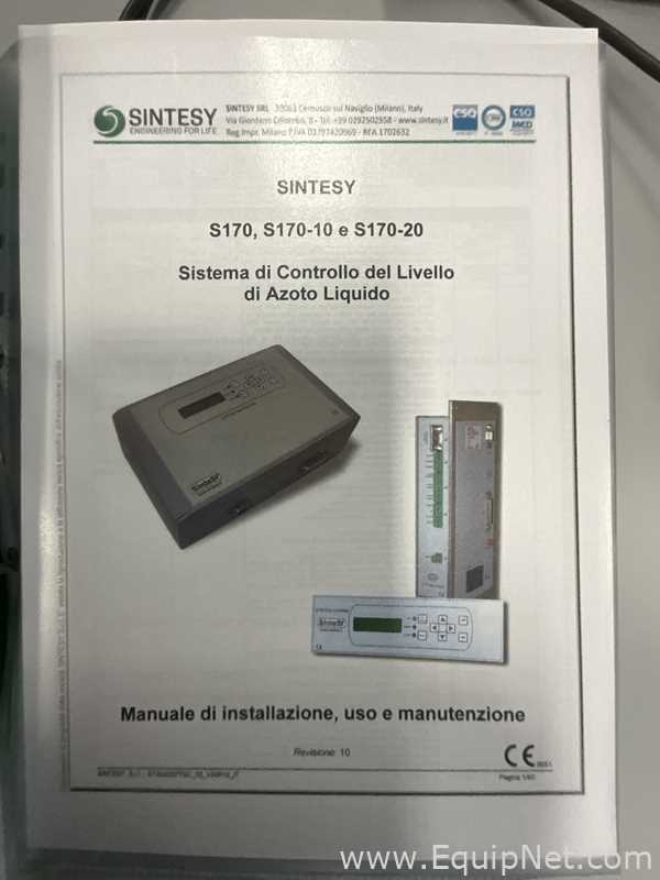 Sintesy Liquid Nitrogen Cryogenic Sample Storage System with Sintesy Environmental Monitoring System