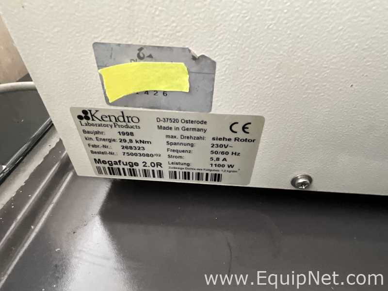 Kendro Laboratory Products Megafuge 2.0R Refrigerated Laboratory Centrifuge