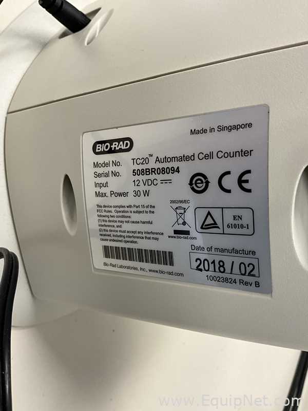 Bio Rad TC20 Automated Cell Counter