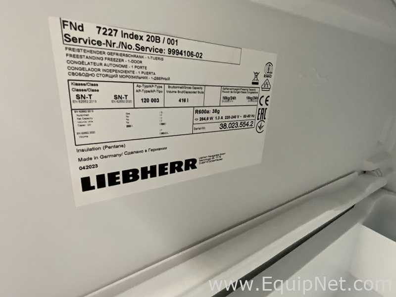 Freezer Liebherr FNd 7227 Index 20B/001.  416 Litros