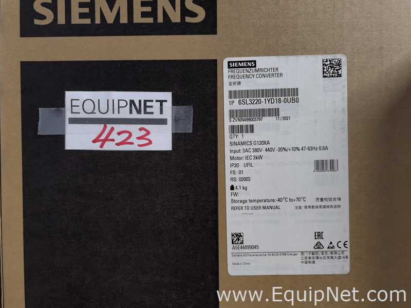 Siemens 6SL3220-1YD18-0UB0 Frequency Converter - 423