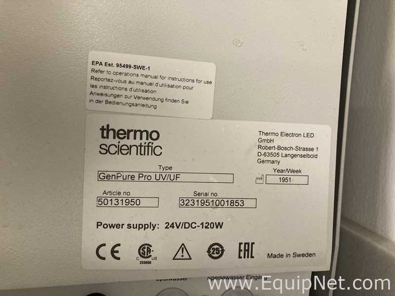 Sistema de Purificación y Destilación de Agua Thermo Scientific GenPure Pro