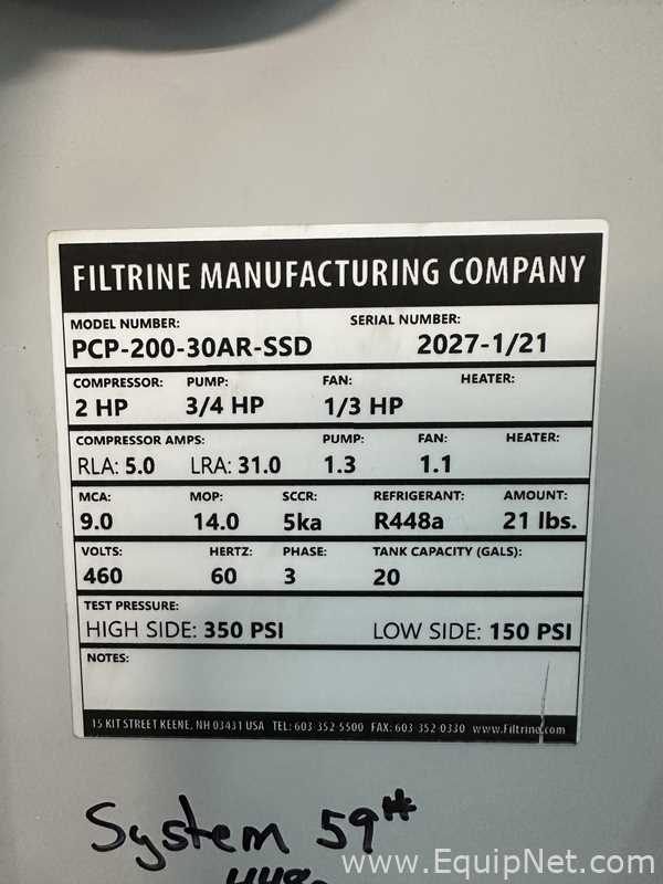 Enfriador Filtrine PCP-200-30AR-SSD