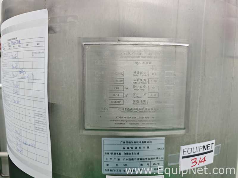 Tanque Acero inoxidable Guangzhou Haoxin Stainless Steel Clean Container Co., Ltd. 100L