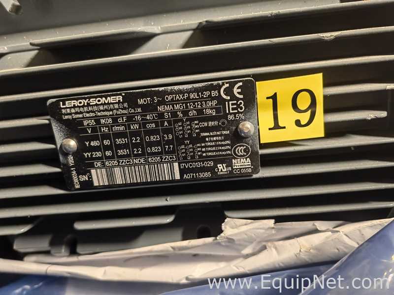 Bomba de Deslocamento Positivo Leroy Somer OPTAX-P 90L1-2P