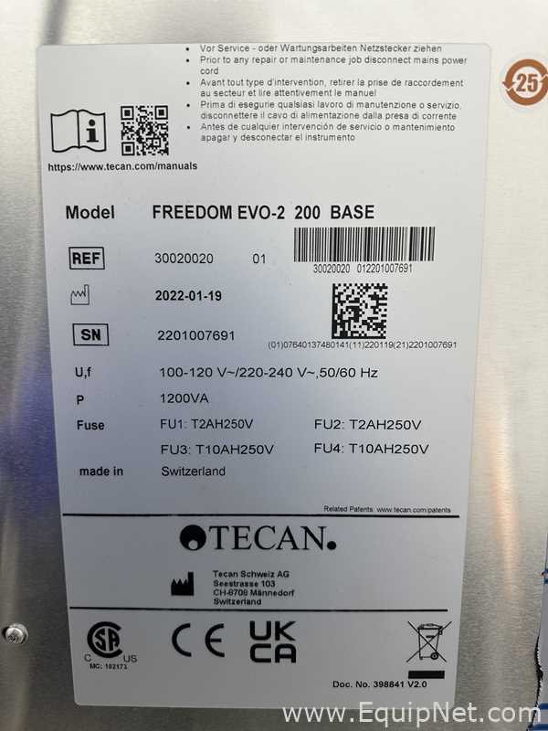 Manipulador de Líquidos Tecan Freedom EVO-2 200 Base